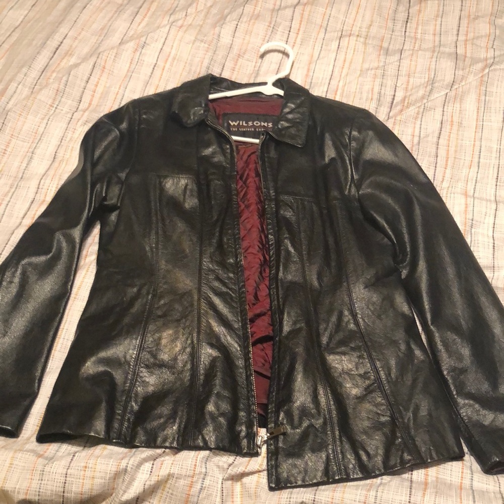 WILSON’s leather! Black coat